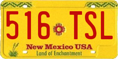 NM license plate 516TSL
