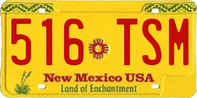 NM license plate 516TSM