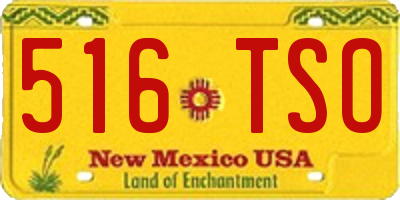 NM license plate 516TSO