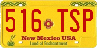 NM license plate 516TSP