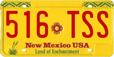 NM license plate 516TSS