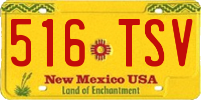 NM license plate 516TSV