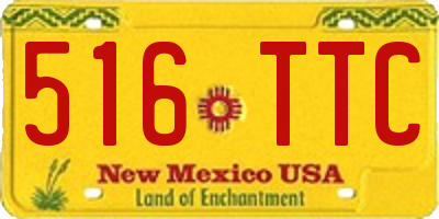 NM license plate 516TTC