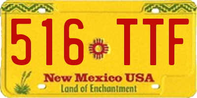 NM license plate 516TTF