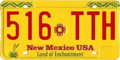 NM license plate 516TTH