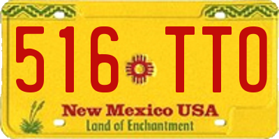 NM license plate 516TTO