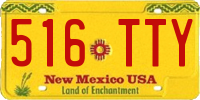 NM license plate 516TTY
