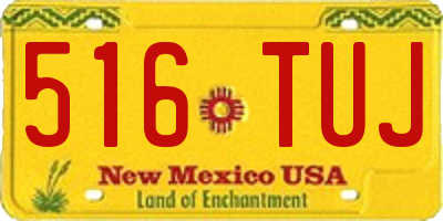 NM license plate 516TUJ