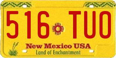 NM license plate 516TUO
