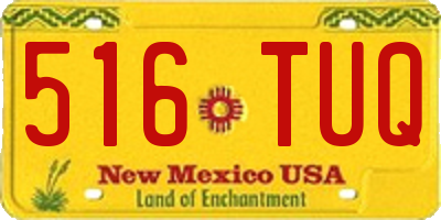 NM license plate 516TUQ