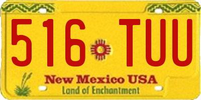 NM license plate 516TUU