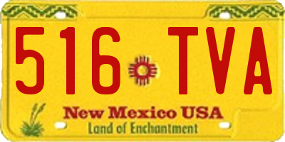 NM license plate 516TVA