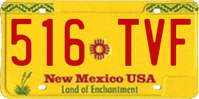NM license plate 516TVF