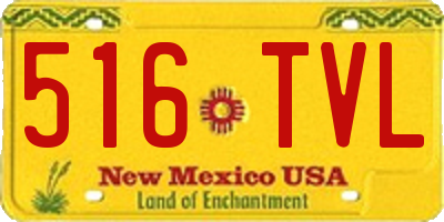 NM license plate 516TVL