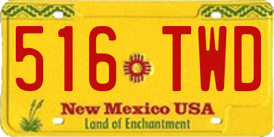 NM license plate 516TWD