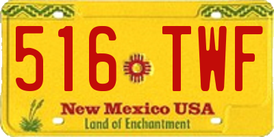 NM license plate 516TWF