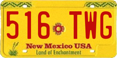 NM license plate 516TWG
