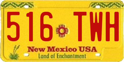NM license plate 516TWH
