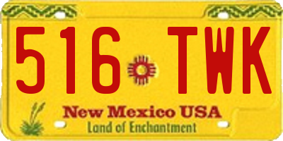 NM license plate 516TWK