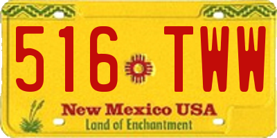 NM license plate 516TWW