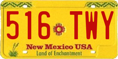 NM license plate 516TWY