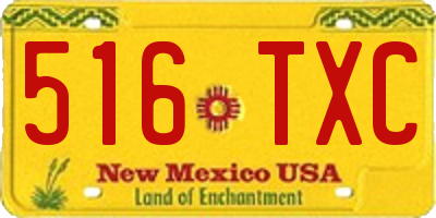 NM license plate 516TXC