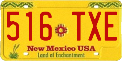 NM license plate 516TXE
