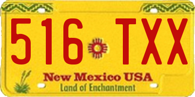NM license plate 516TXX
