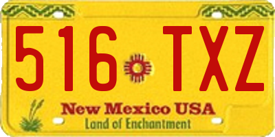 NM license plate 516TXZ