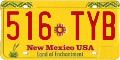 NM license plate 516TYB