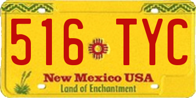 NM license plate 516TYC