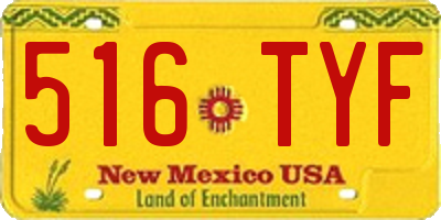 NM license plate 516TYF
