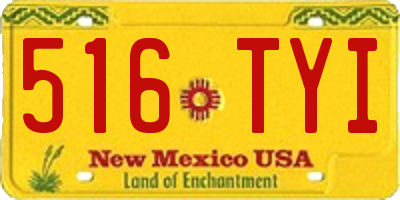 NM license plate 516TYI