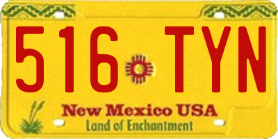 NM license plate 516TYN