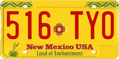 NM license plate 516TYO