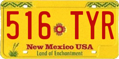 NM license plate 516TYR