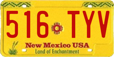NM license plate 516TYV