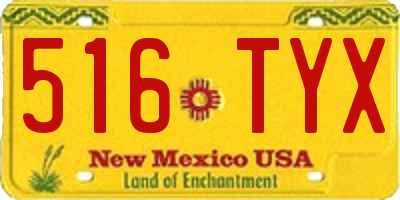 NM license plate 516TYX