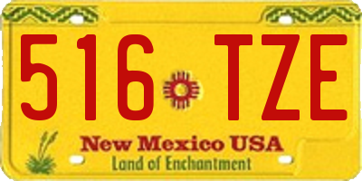NM license plate 516TZE