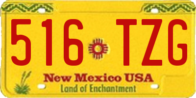 NM license plate 516TZG