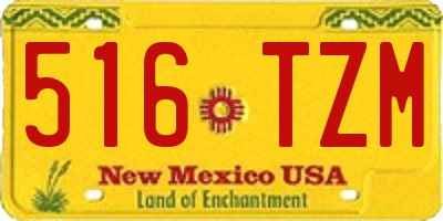 NM license plate 516TZM