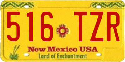 NM license plate 516TZR