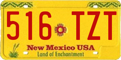 NM license plate 516TZT