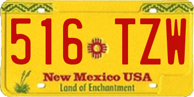 NM license plate 516TZW