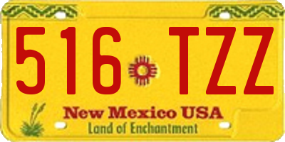 NM license plate 516TZZ