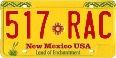 NM license plate 517RAC