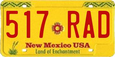 NM license plate 517RAD