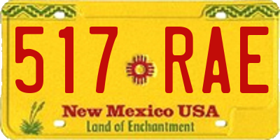 NM license plate 517RAE