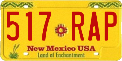 NM license plate 517RAP