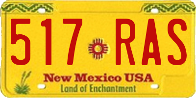 NM license plate 517RAS